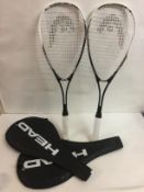 Head Squash Racket Pair (string broken on one)