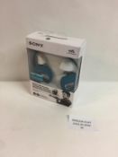 Sony NW-WS413 Waterproof All-in-One MP3 Player, 4 GB - Veridian Blue RRP £60