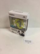 Sony NW-WS413 Waterproof All-in-One MP3 Player, 4 GB - Lime Green RRP £60