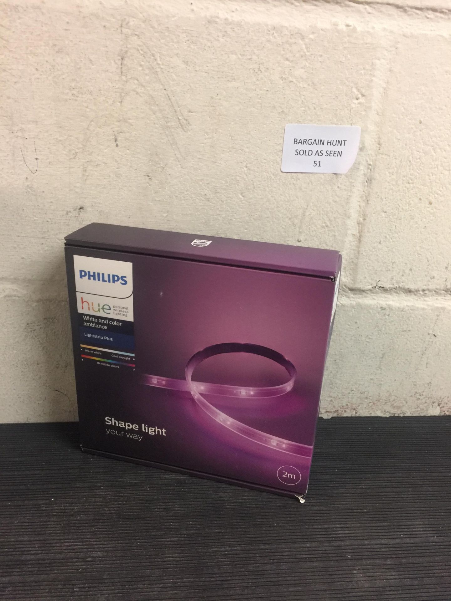 Philips Hue Lightstrip Plus 2 m Colour Changing Dimmable LED Smart Kit RRP £61.99