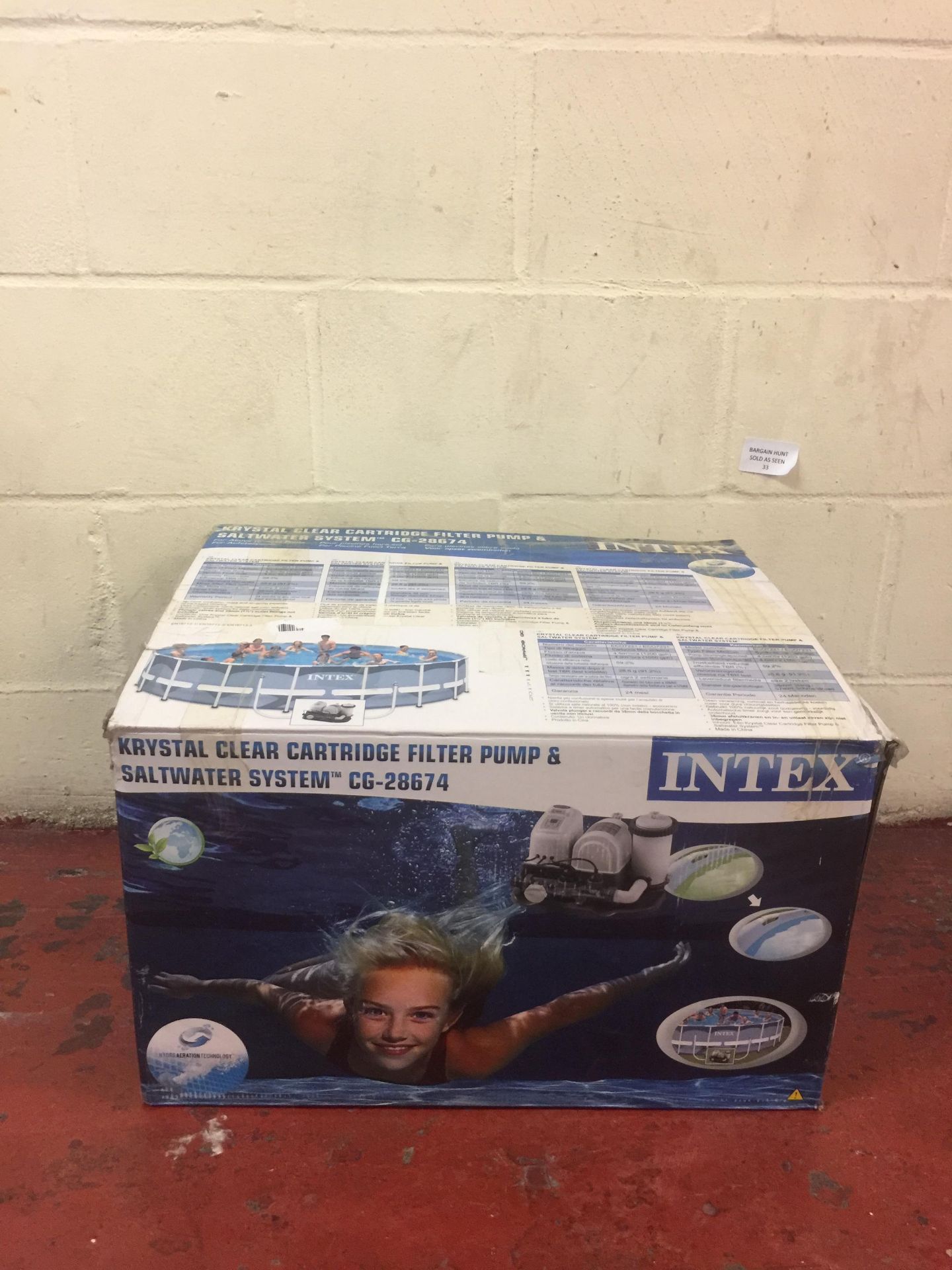 Intex Krystal Clear Saltwater System Pool Chlorinator & Filter Pump RRP £159.99