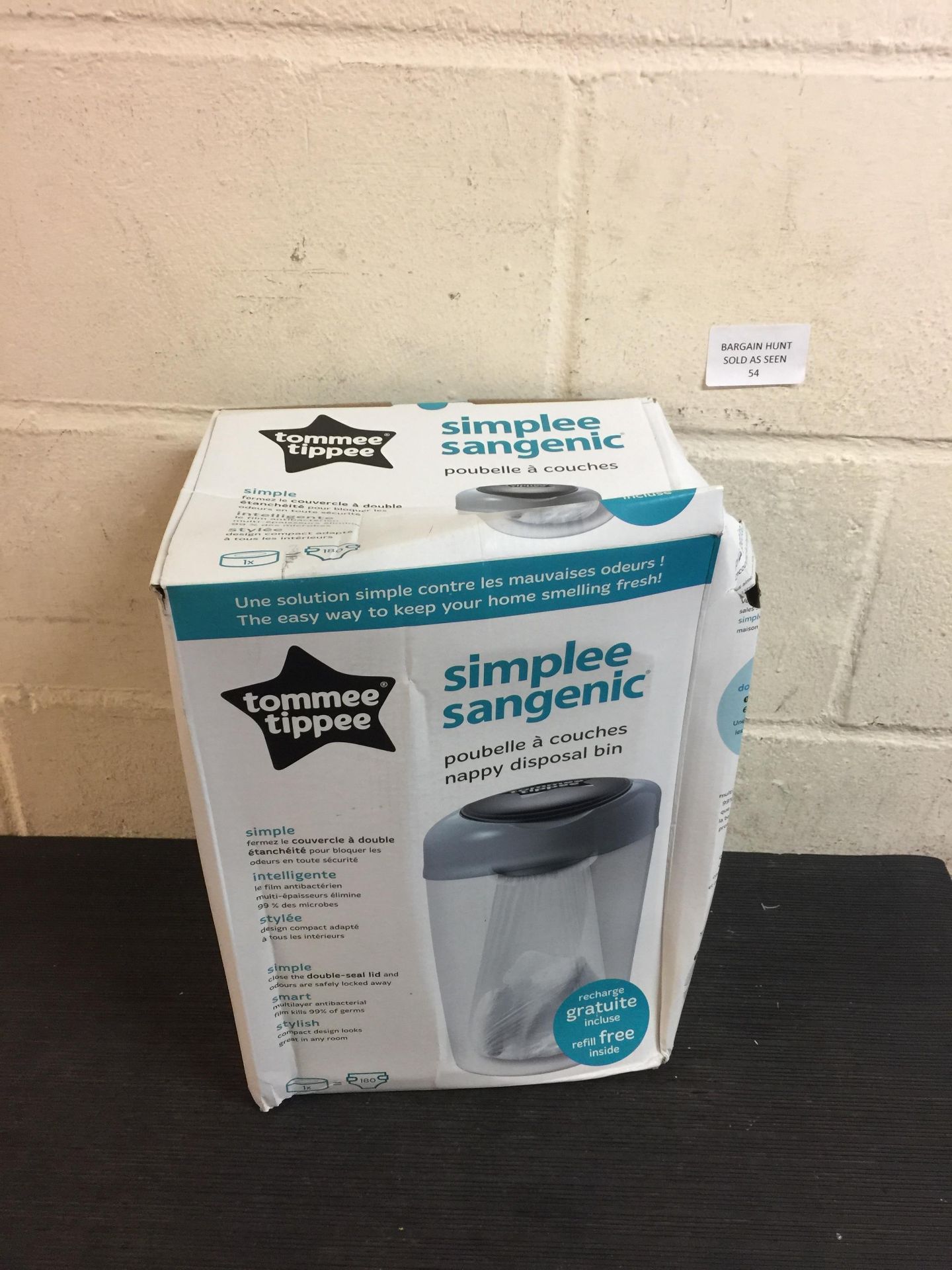 Tommee Tippee Simplee Sangenic Nappy Disposal Bin