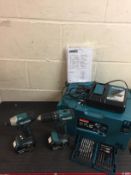 Makita DLX2221JX2 Cordless Impact Wrench 2 Battery Charger 18V, DLX2221JX2 RRP £293.99