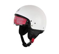 BHR 94164 Demi-Jet Helmet Model 802 With Hidden Visor, White, XL (59 cm)