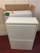 DonRegaloWeb Cesar Recycling Bin Vertical White Metal with 4 Cubes RRP £180