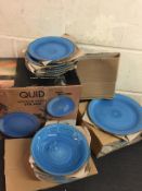 Quid Vita 17 Piece Tableware Ceramics Blue
