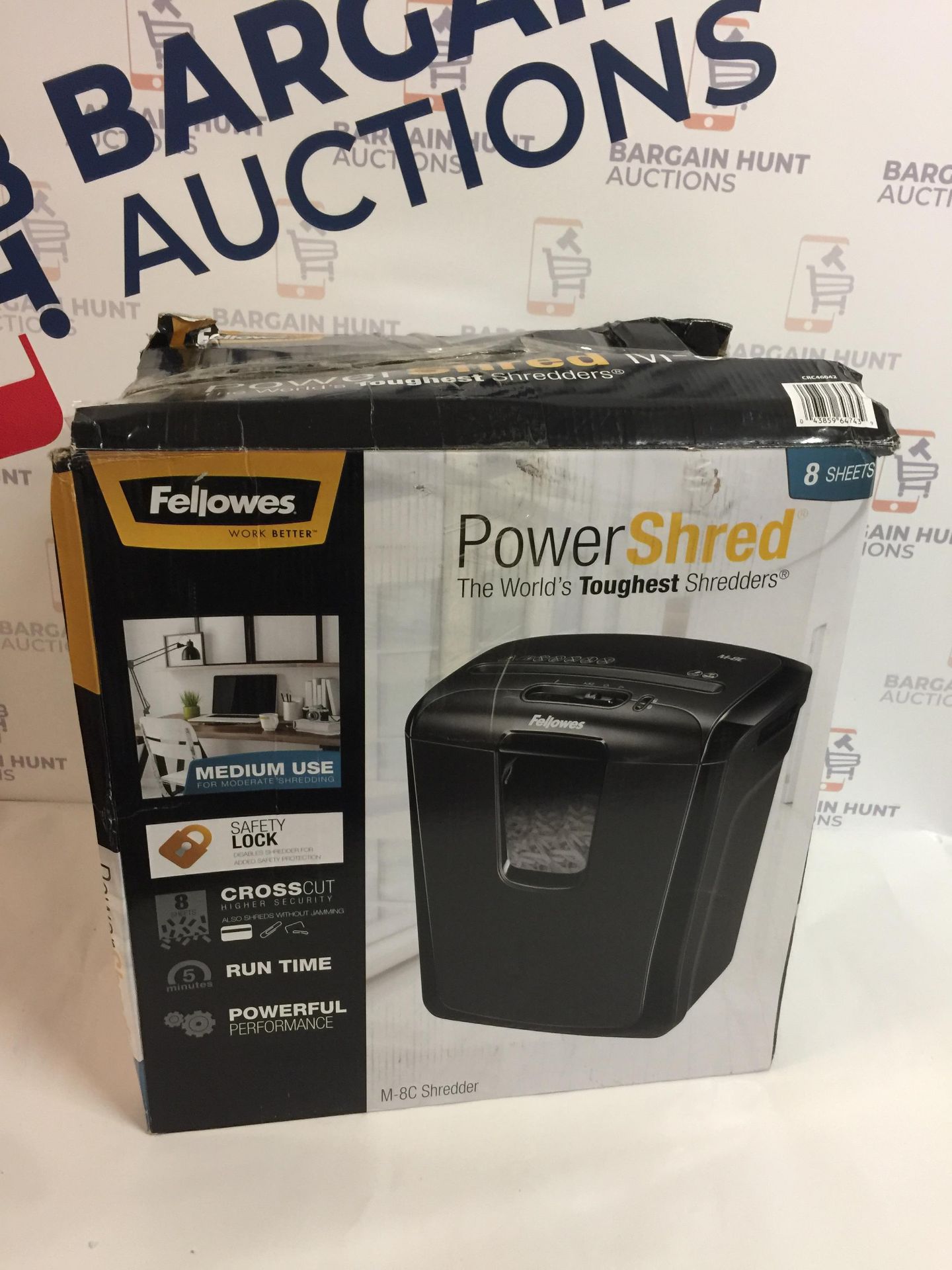 Fellowes Powershred M-8C 8 Sheet Cross Cut Shredder