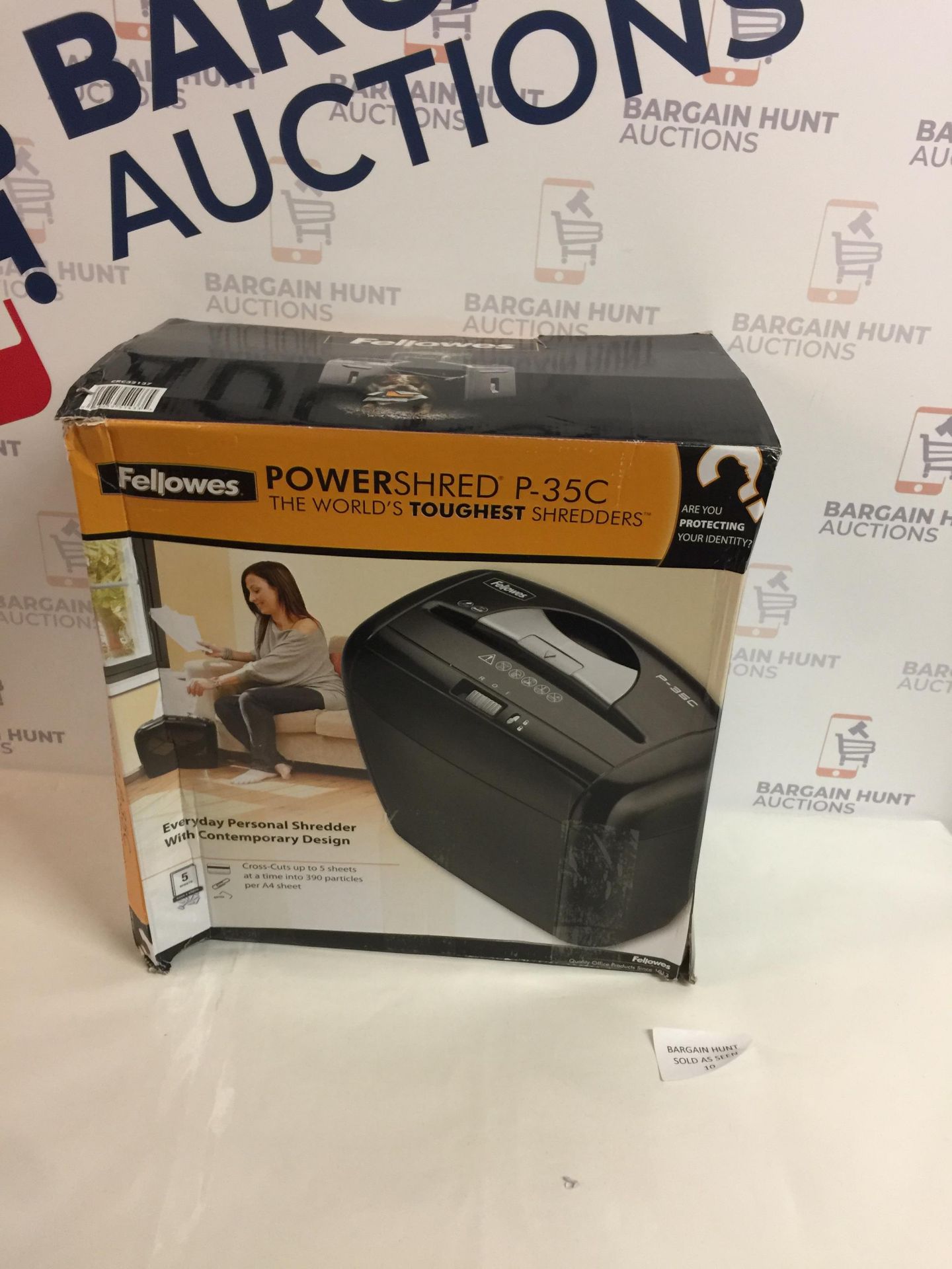 Fellowes Powershred P-35C 5 Sheet Cross Cut Personal Shredder