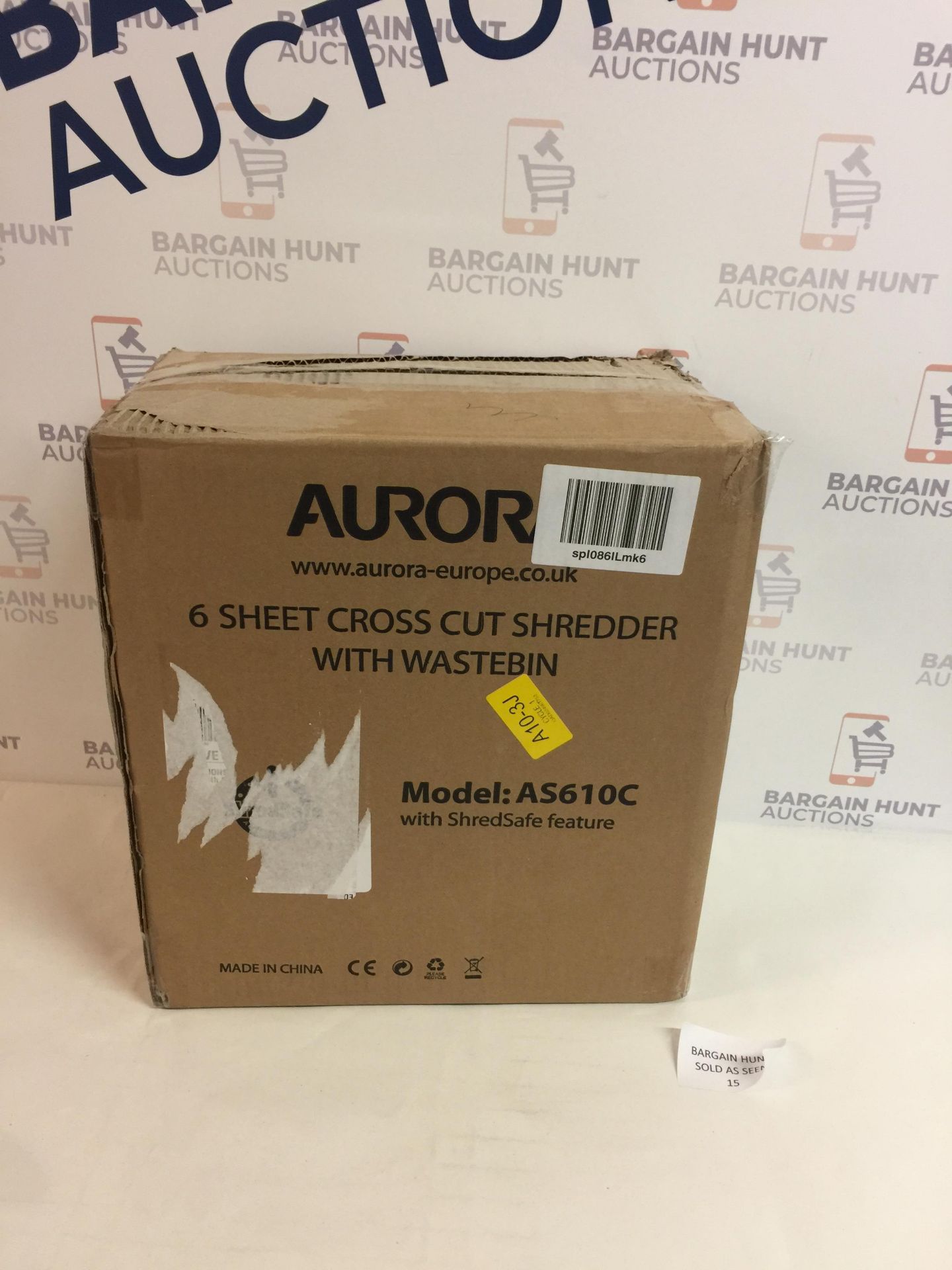 Aurora AS610C 6 Sheet Cross-Cut Shredder