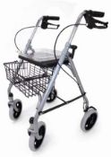 Drive Steel Rollator with Underseat Basket, Cane Holder and Tray