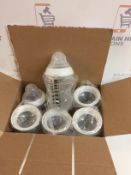 Tommee Tippee Closer To Nature Clear Bottles, pack of 6