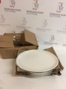 White Tableware Plates, Set of 5