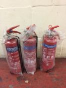 Set of 3 Fire Extinguishers