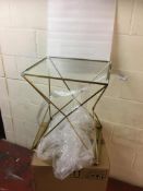 Polished Brass Clear Glass Star Table RRP £99