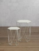 Loft Wire Nest of Tables White