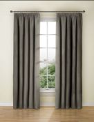 Blackout Thermal Pencil Pleat Curtains, Grey