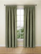 Spot Chenille Pencil Pleat Curtains, Green RRP £139