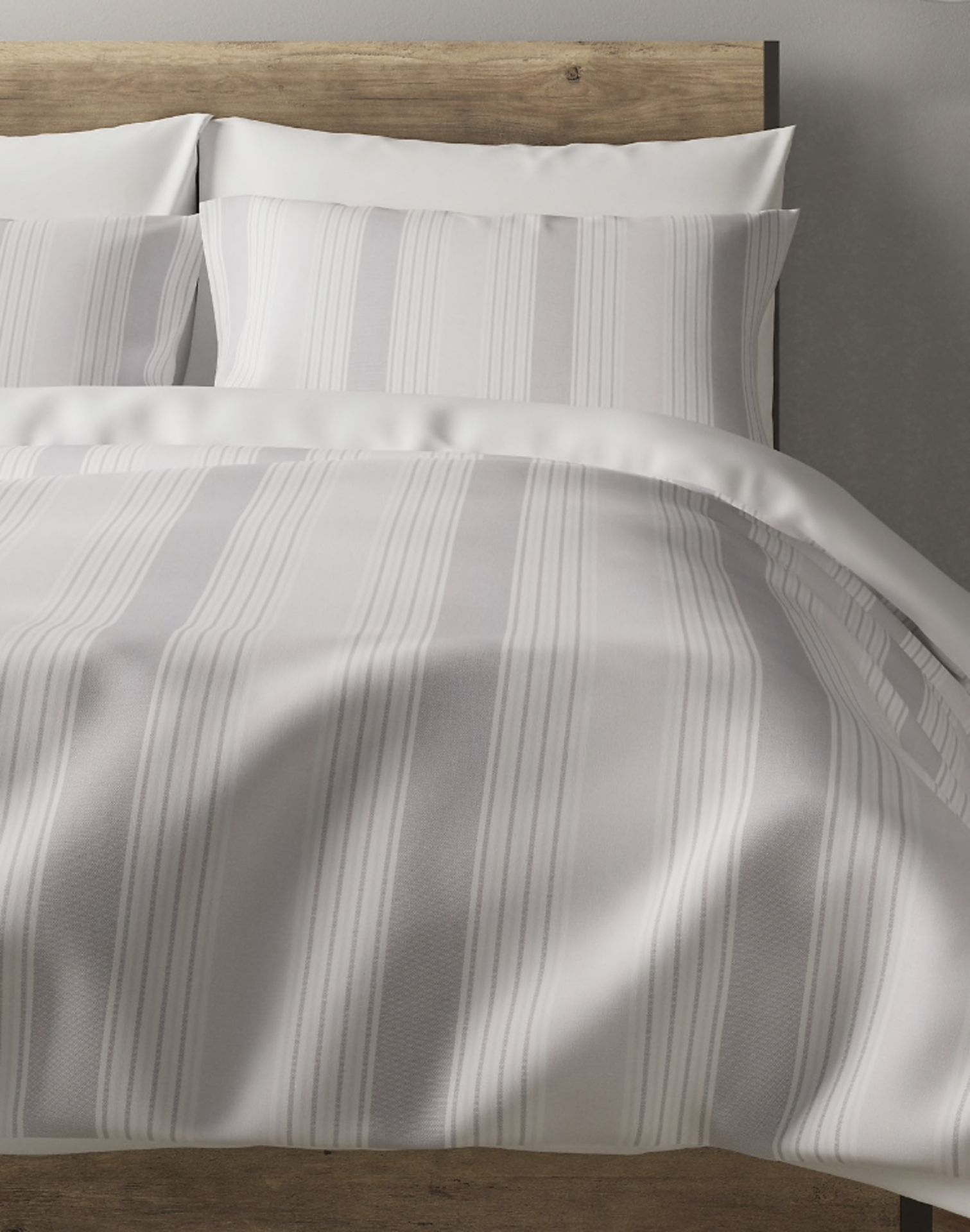 Cotton Tonal Stripe Bedding Set, King Size