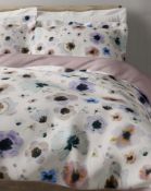 Pure Cotton Sateen Mae Floral Printed Bedding Set, King Size
