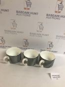 Set of 3 Tea Cups, Black Mix