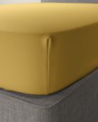 Cotton Rich Percale Deep Fitted Sheet, Ochre King Size