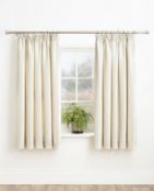 Line Luxurious Chenille Pencil Pleat Curtains, Ivory