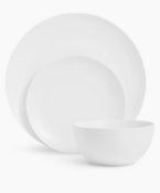 White Porcelain 11 Piece Dining Set (missing 1 bowl)