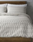 Soft & Breathable 100% Cotton Diamond Jacquard Bedding Set, Double