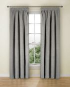 Spot Chenille Pencil Pleat Curtains, Grey RRP £139