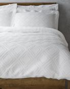 Beautifully Textured Pure Cotton Cut Square Bedding Set, King Size