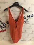 Women's Swimsuit Orange, Size 22 UK