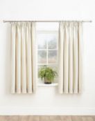 Lined Luxurious Chenille Pencil Pleat Curtains Ivory