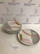 Set of 6 Abstract Side Plates
