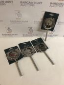 Set of 4 Hammered Metal Strainers