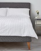Pure Cotton Wide Stripe Seersucker Bedding Set, Double
