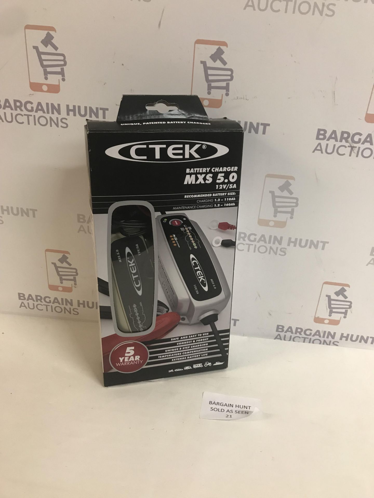 CTEK MXS 5.0 Fully Automatic Battery Charger 12V, 5 Amp - UK Plug