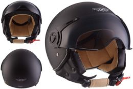 MOTO H44 Matt Black · Jet-Helmet Bobber Mofa Moto-Helmet Biker Vespa-Helmet, L