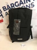 Brooks England Unisex's Pitfield Nylon Technical Flap Top Backpack, Black RRP £96.99
