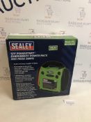 Sealey RS1312HV RoadStart Emergency Power Pack 12V 900 Peak Amps Hi-Vis, Green/Black