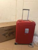 Samsonite S'Cure Spinner M Suitcase, 69 cm, 79 Litre, Crimson Red (lock code unknown)