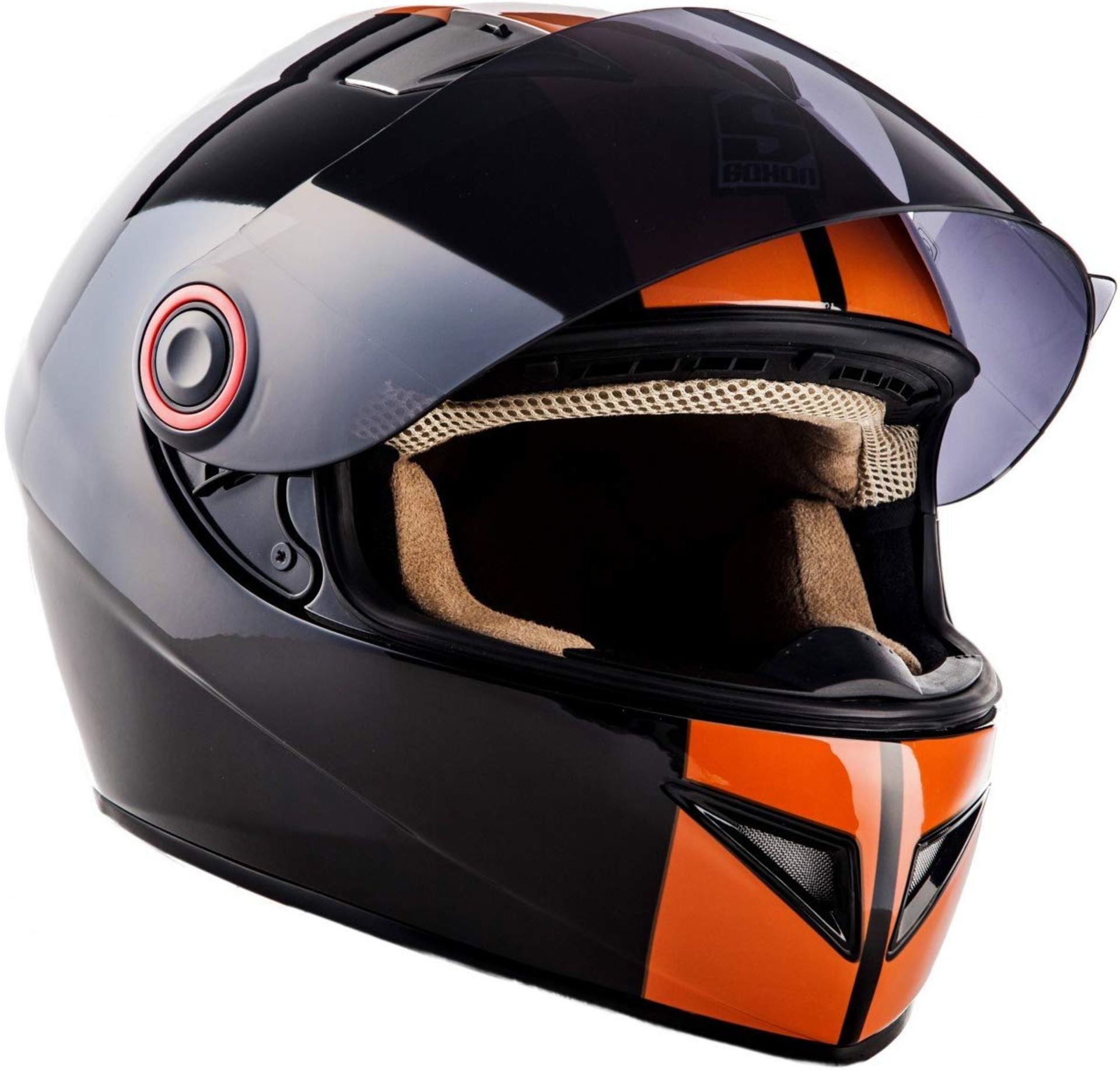 SOXON ST-666 Deluxe Night · Full-Face Motorcycle Urban Sport Moto-Helmet, XL