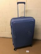 American Tourister - Soundbox Spinner Expandable, 77cm, 97/110 L - 4.2 KG, Blue RRP £112.99