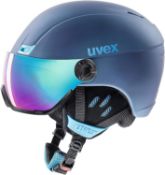 Uvex helmet 400, visor style ski helmet, Unisex Navy Blue, 53-58 cm RRP £112.99