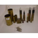 COLLECTION OF MILITARY INERT ROUNDS AND SHELL CASES