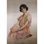2 EARLY 20th CENTURY PRINTS ON SILK ONE AFTER WILLIAM HENRY MARGETSON " THE LAST WORD" 32 X 40