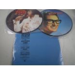 'PICTURES OF ELVIS' BUDDY HOLLY AND ROD STEWART PICTURE DISKS