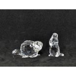 SWAROVSKI CRYSTAL ANIMALS - BEAVER (000001/7616) AND MARMOT (289305),