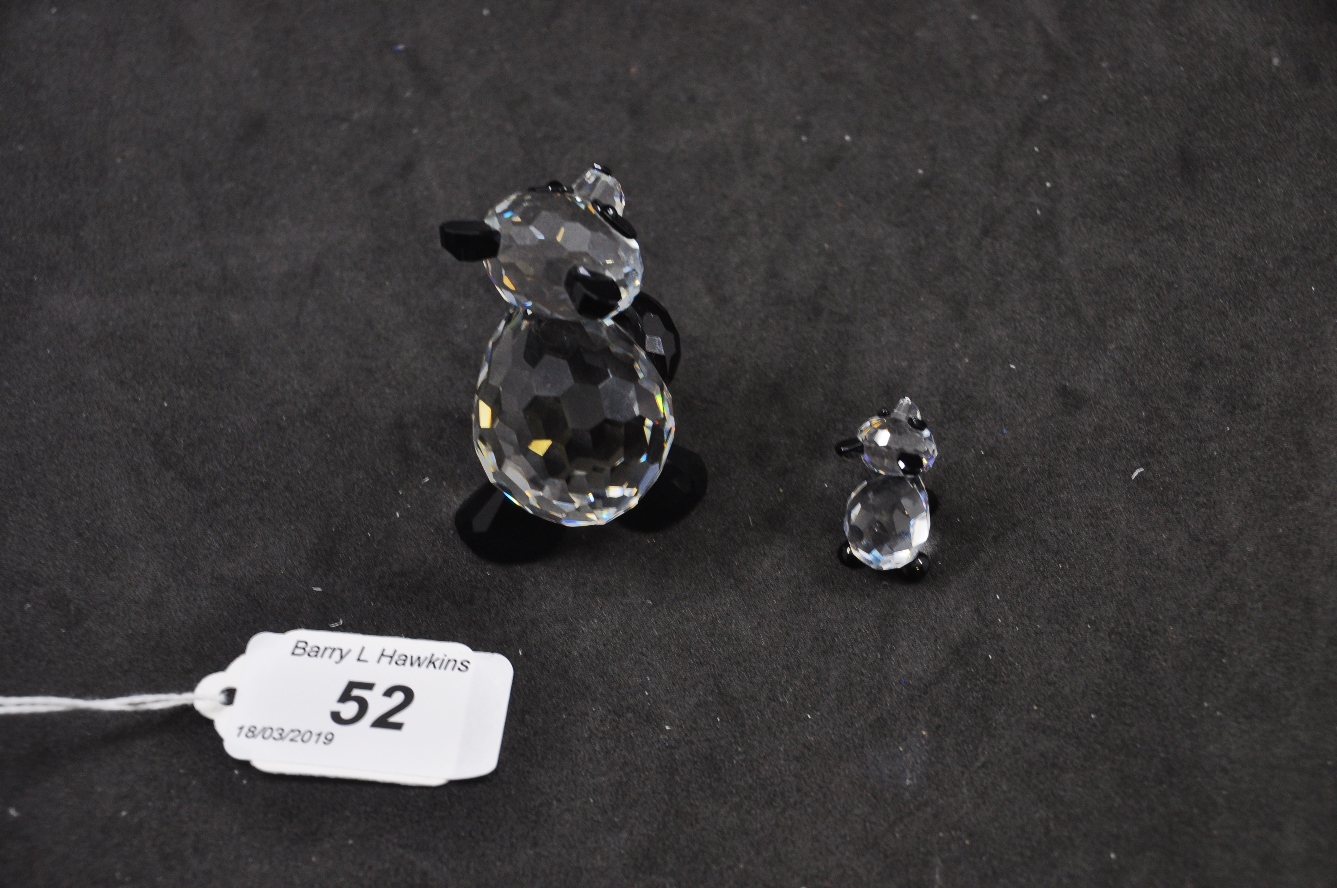 SWAROVSKI CRYSTAL PANDA MOTHER (000001/7611) AND PANDA BABY BEAR (181081), - Image 2 of 3