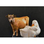 BESWICK JERSEY COW CH NEWTON TINKLE PLUS SHERRATT AND SIMPSON RESTING DUCK (2)