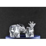 SWAROVSKI CRYSTAL CHINESE ZODIAC COLLECTION - OX (275437) AND GOAT (275438) (2)